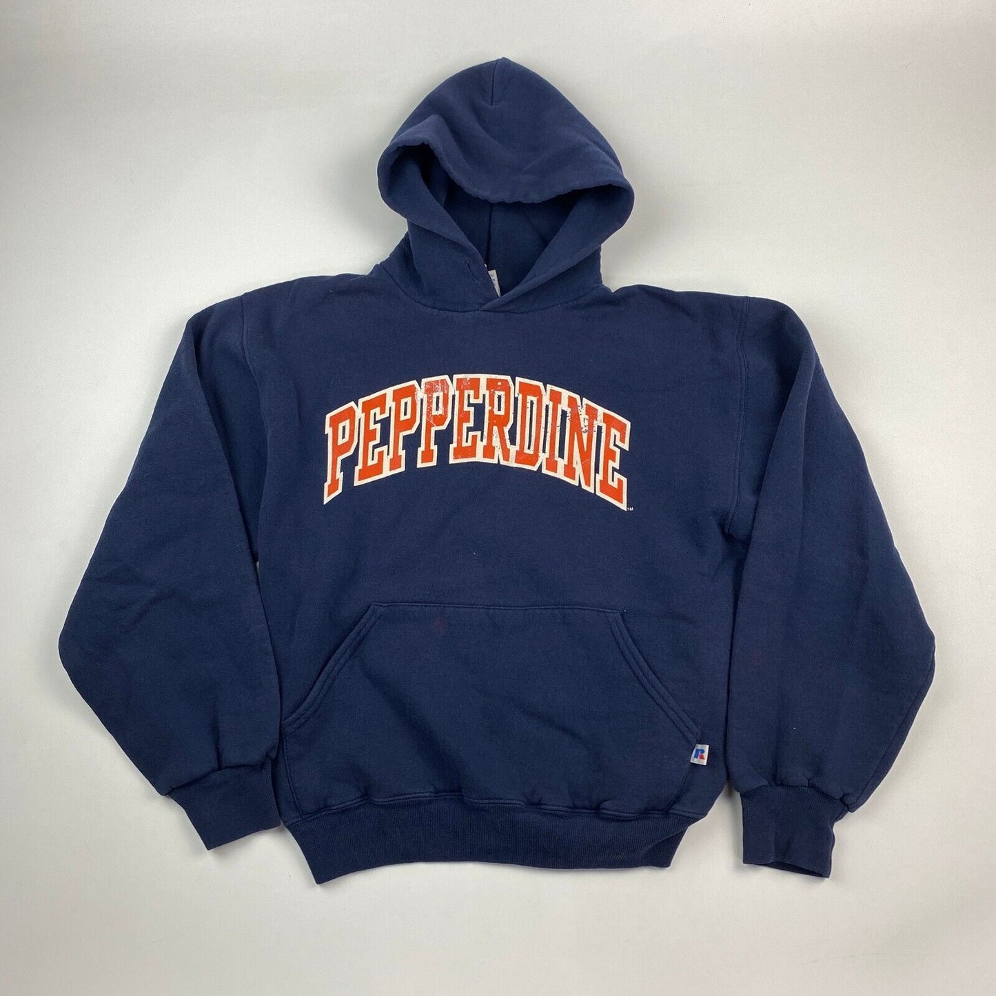 VINTAGE Pepperdine College Russell Athletic Hoodie Sweater sz S Mens