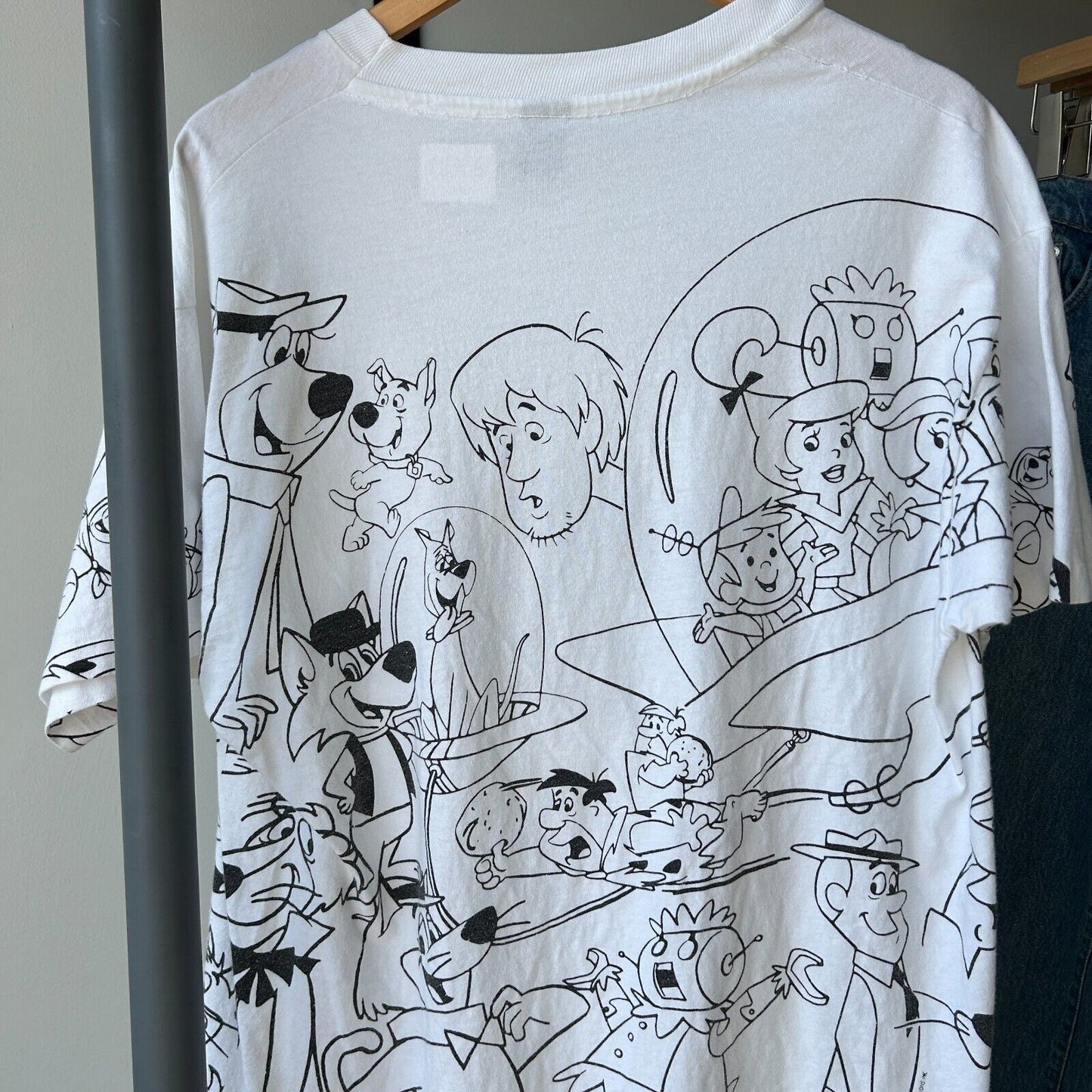 VINTAGE 90s | Universal Studios Florida All Over Print Cartoons T-Shirt sz M