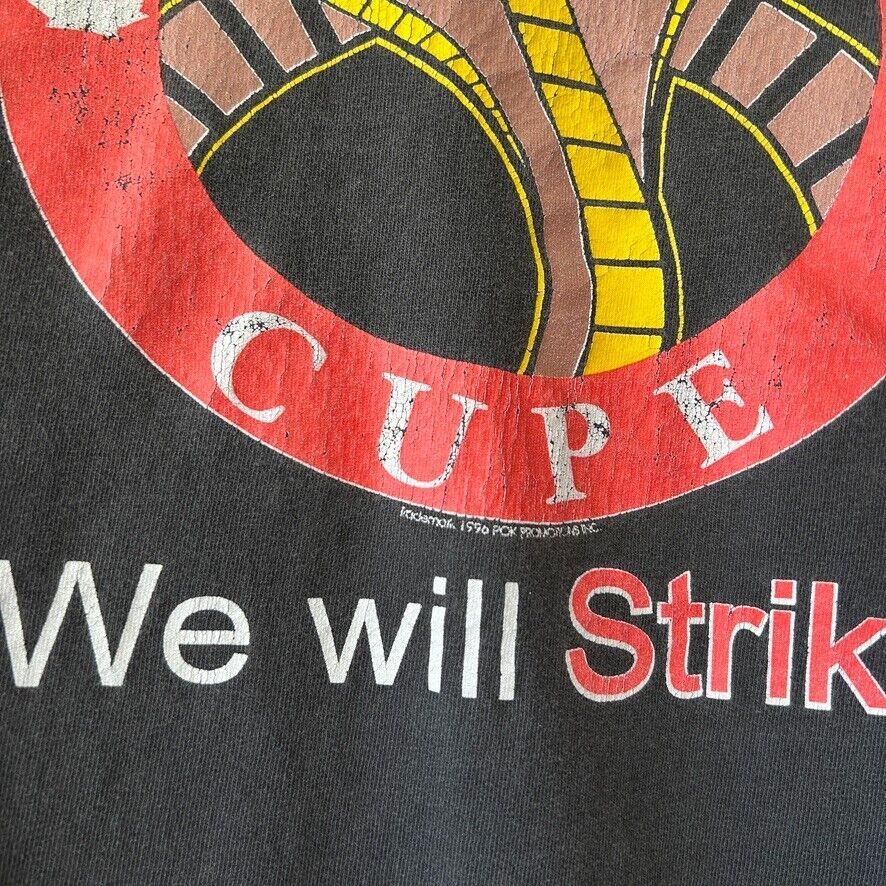 VINTAGE 90s | If Provoked We Will Strike T-Shirt sz L