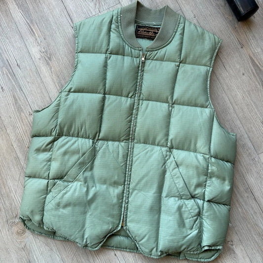 VINTAGE 70s 80s | Eddie Bauer Canadian Down Vest Jacket sz M/L