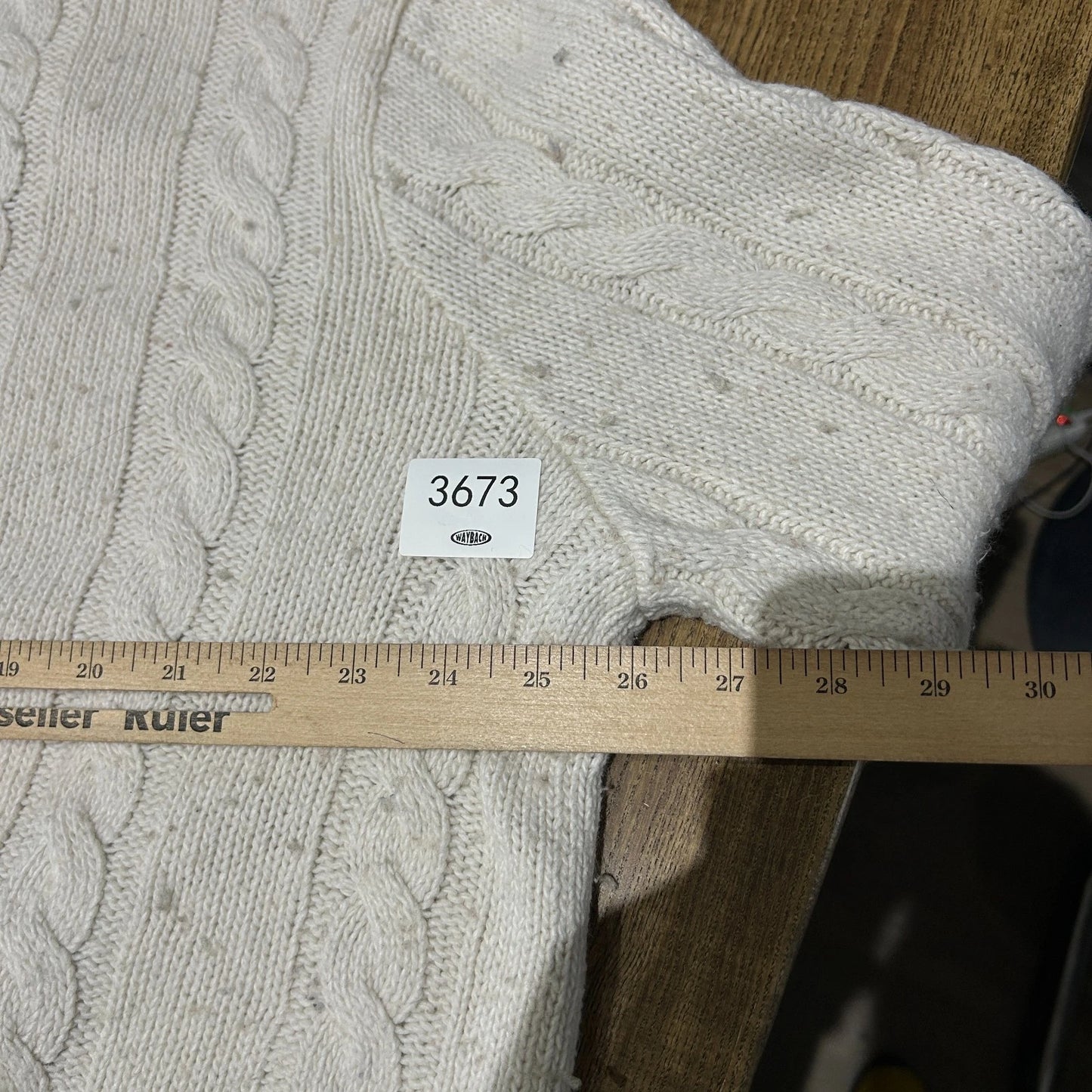 VINTAGE | Polo Ralph Lauren Cashmere Cable Knit Tennis Sweater sz L