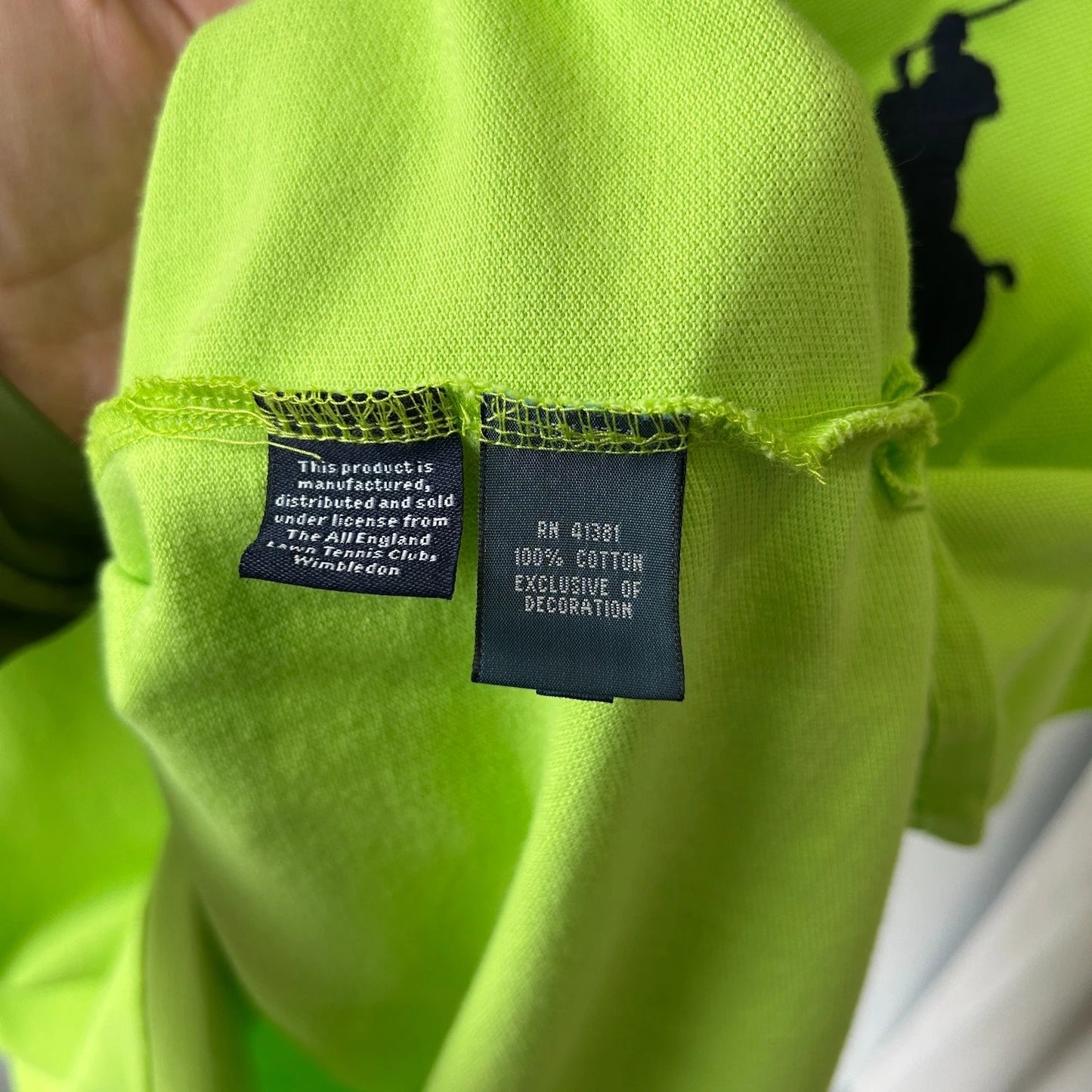 VINTAGE | Polo by Ralph Lauren Wimbledon Tennis Neon Polo Shirt sz XL