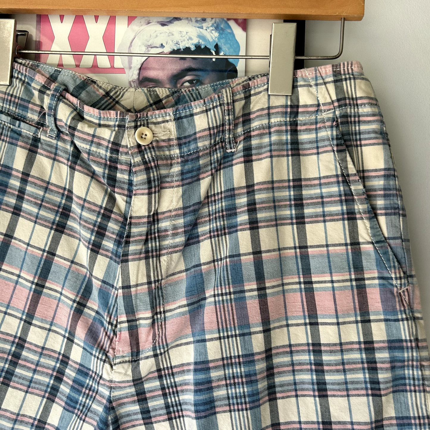 Vintage 1990s Polo Ralph Lauren Plaid Shorts Light Weight sz Mens W33
