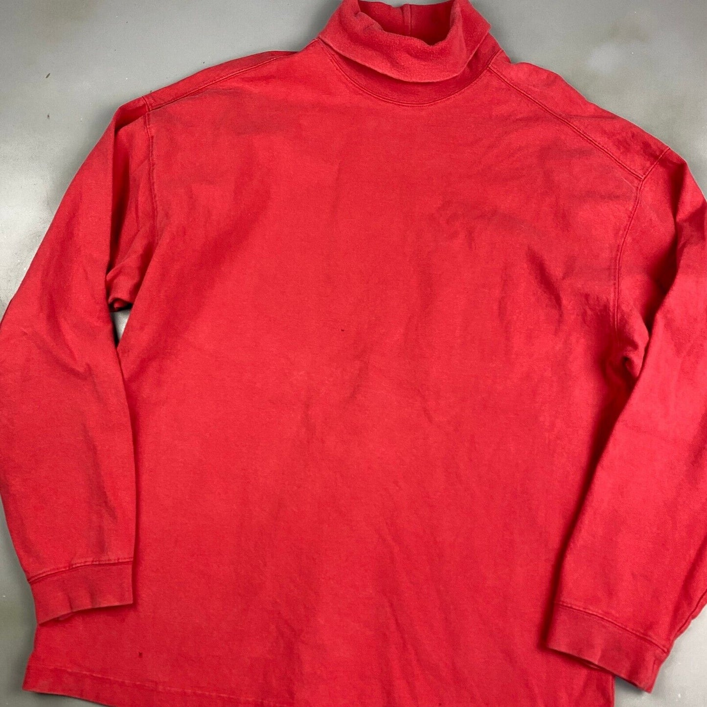 VINTAGE GAP Blank Red Turtle Neck Long Sleeve T-Shirt sz XL Men Adult