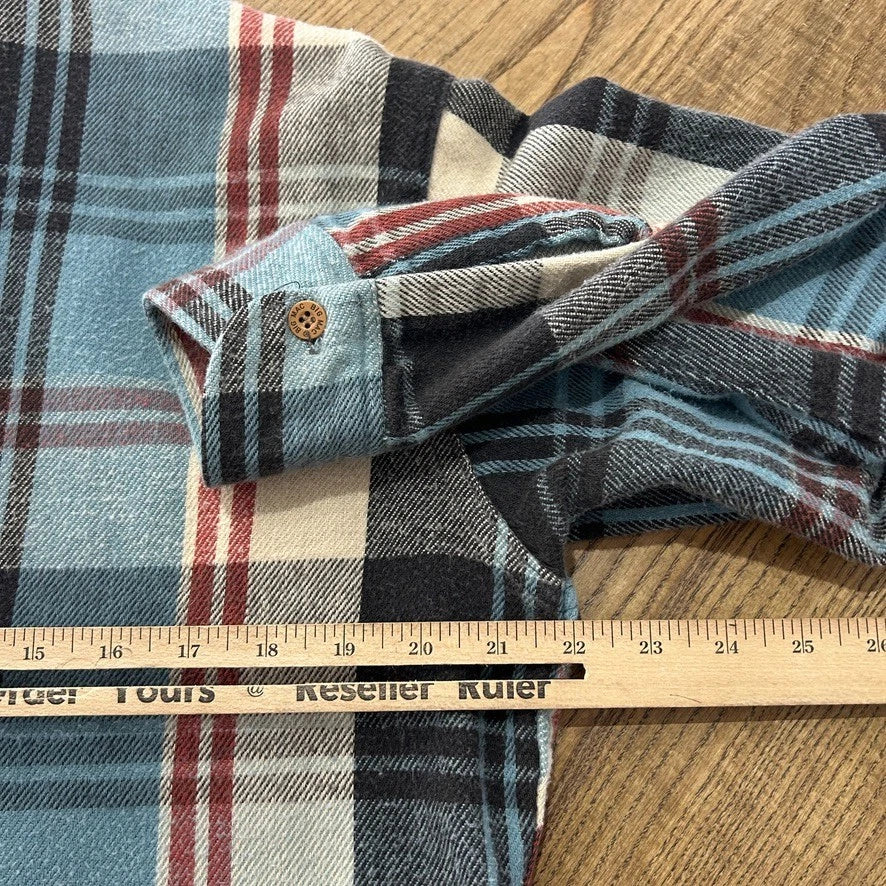 BIG MAC | 1980s Plaid Flannel Vintage Cotton USA Made Button Down Shirt sz M