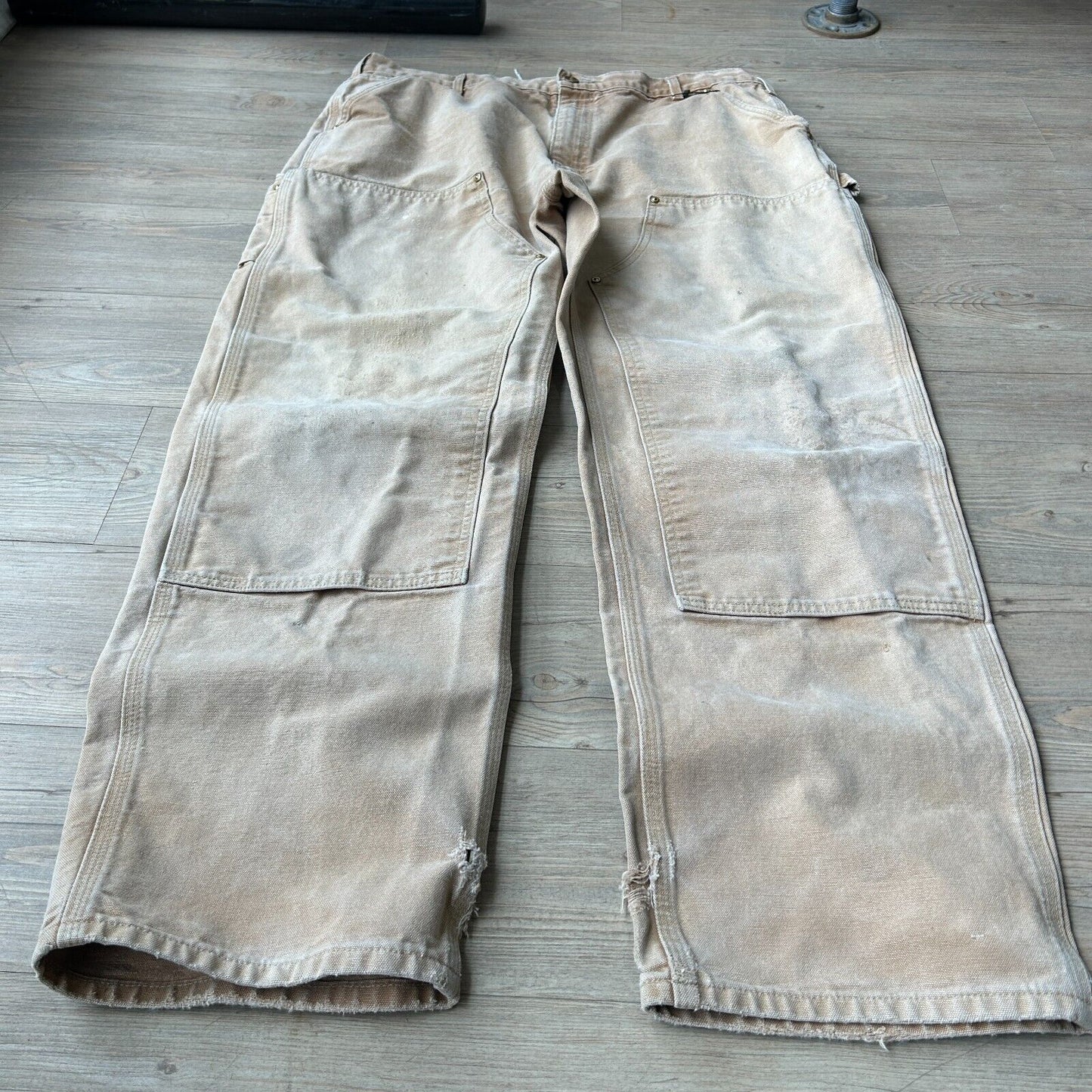VINTAGE | Carhartt Faded Double Knee Loose Workwear Pants sz W38 L32