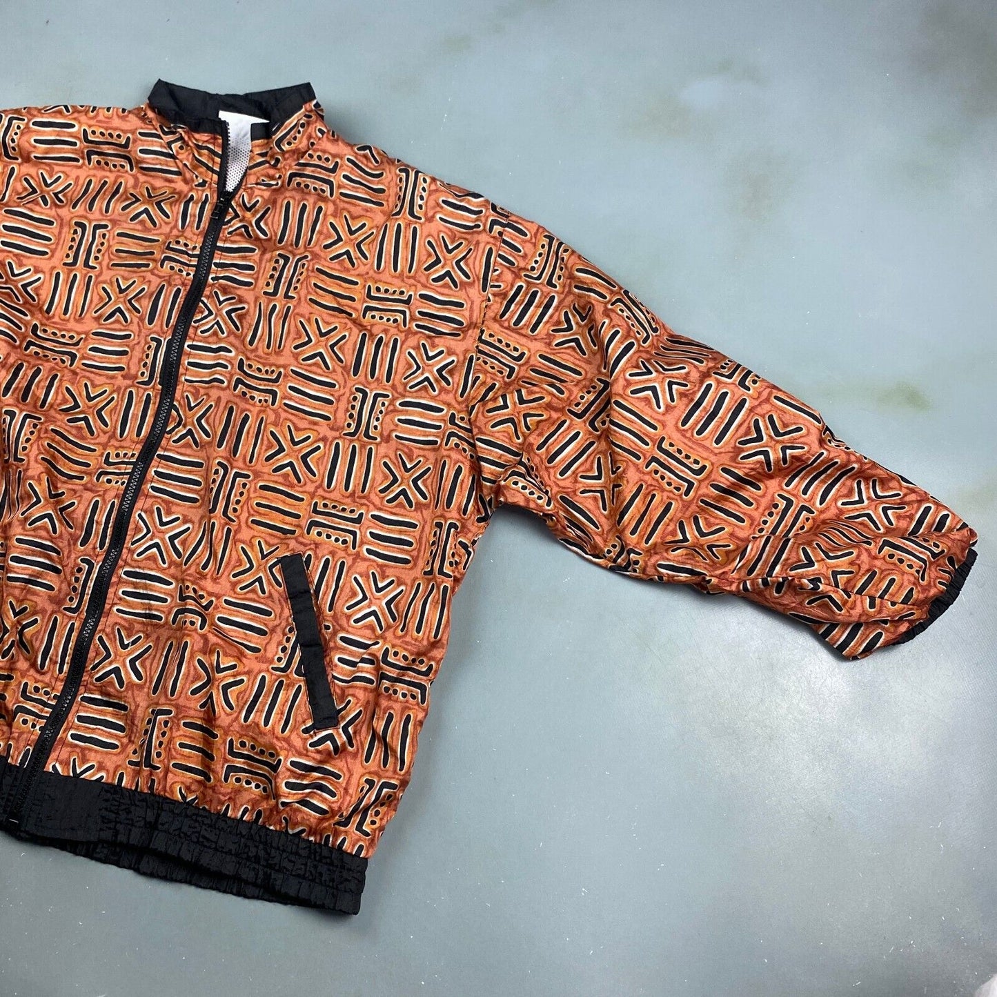 VINTAGE 90s Avon Style All Over Print Windbreaker Jacket sz Medium Ladies Adult