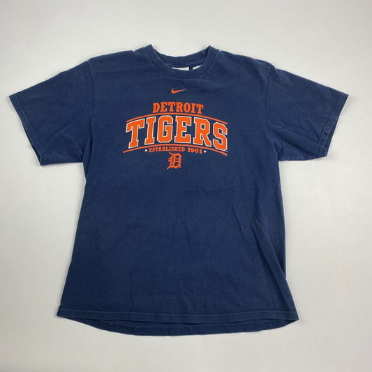 VINTAGE NIKE Detroit Tigers MLB Navy T-Shirt sz Medium Men