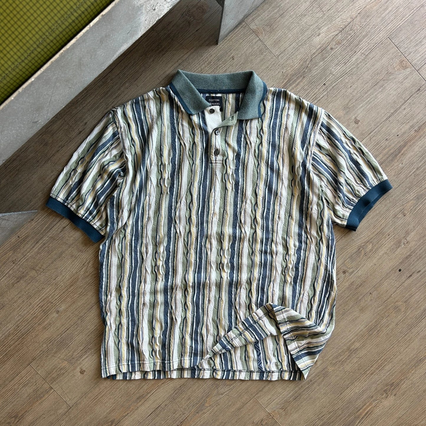 COOGI Style | Vintage Cotton Traders Sport 3D Knit Polo Shirt sz L/XL
