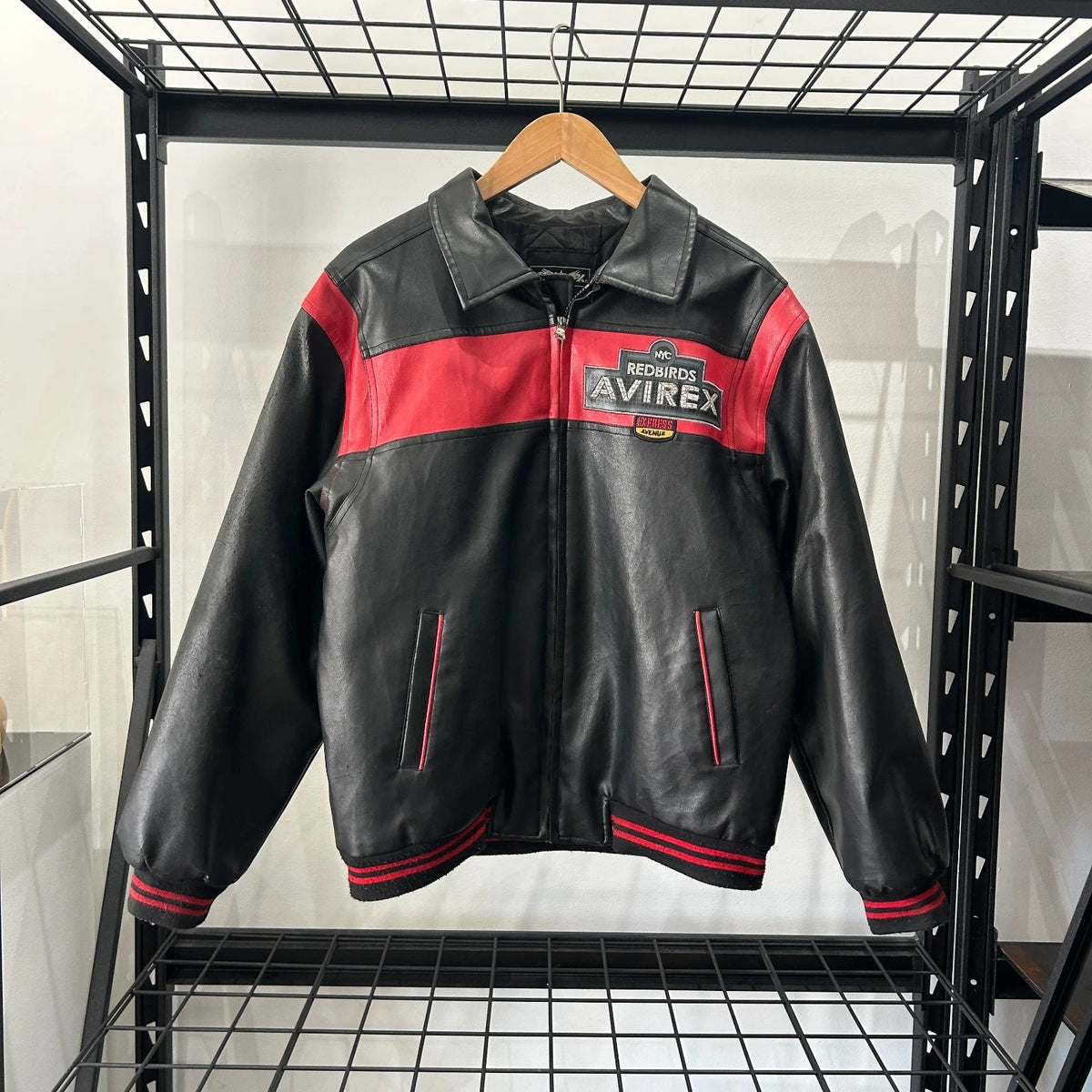 AVIREX | NYC Redbirds Vintage Leather Bomber Jacket sz S/M