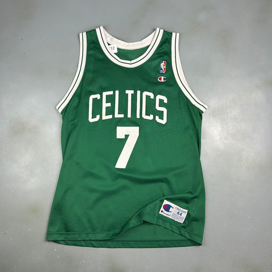 VINTAGE 90s Boston Celtics Nba Champion Basketball Jersey #7 Brown sz 44 Adult