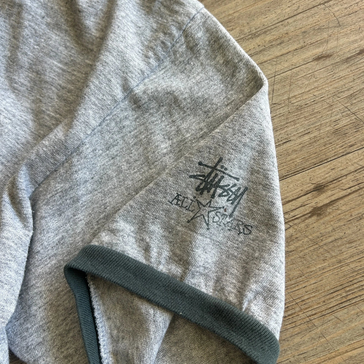 STUSSY All-Stars | 1990s Vintage Blank Ringer T-Shirt sz M/L
