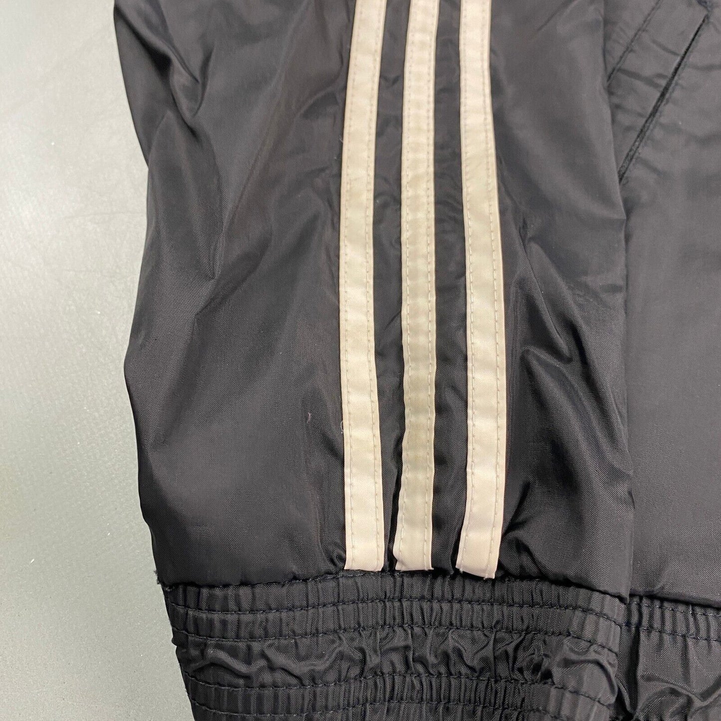 VINTAGE 90s Adidas Black Zip Up Windbreaker Jacket sz XL Adult