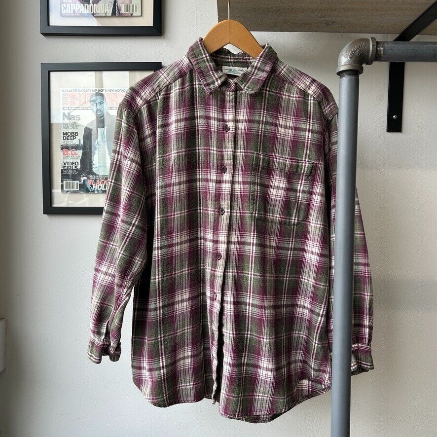VINTAGE | Cottage Essentials Plaid Button Down Shirt sz M