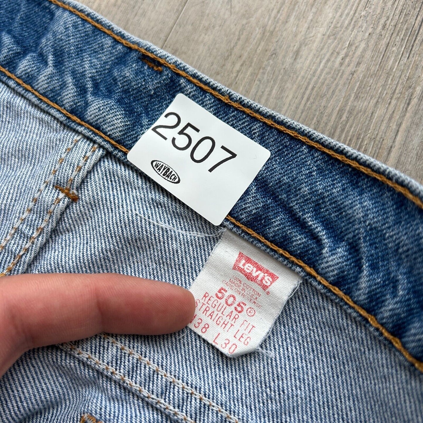 VINTAGE 80s | LEVI'S 505 Faded Blue Denim Jeans Pants sz W36 L30 Made in USA