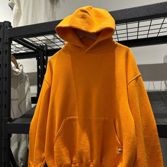 VINTAGE | Blank Orange Russell Athletic Hoodie Sweater sz M