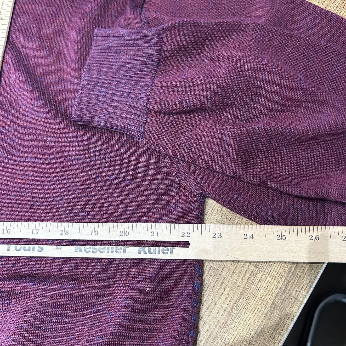 VINTAGE | Ocean Sport Merino Wool 1/4 Zip 3D Knit Sweater sz L/XL