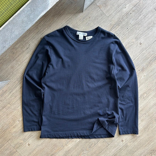 Comme Des Garcons SHIRT | Blank Navy Blue Long Sleeve T-Shirt sz L