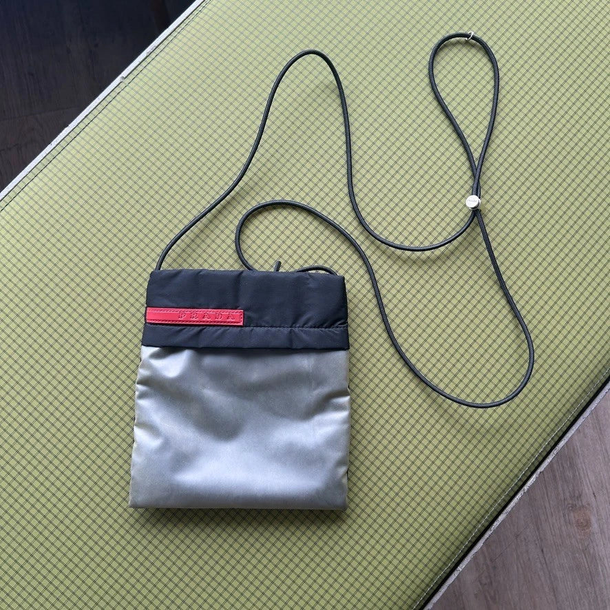 1999 PRADA SPORT | Linea Rossa Nylon Pouch Side Bag