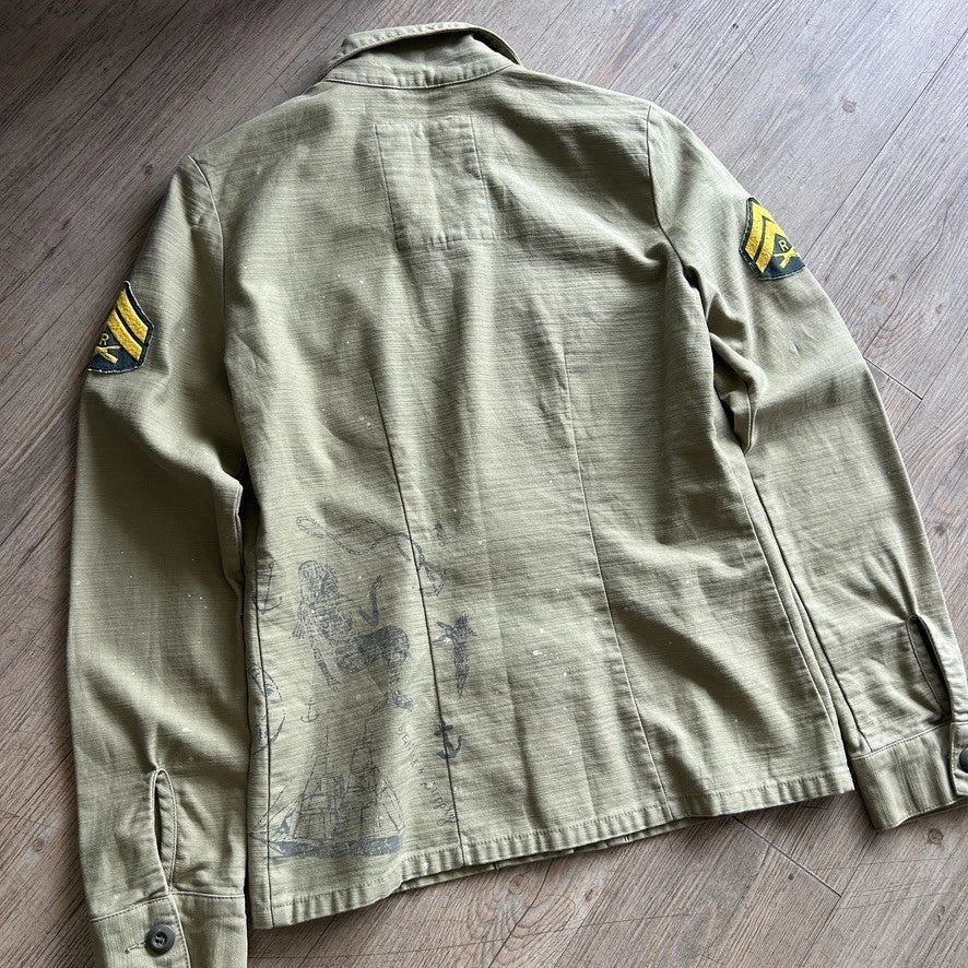 Vintage Y2k | Denim & Supply Ralph Lauren OG 107 Military Field Jacket sz S