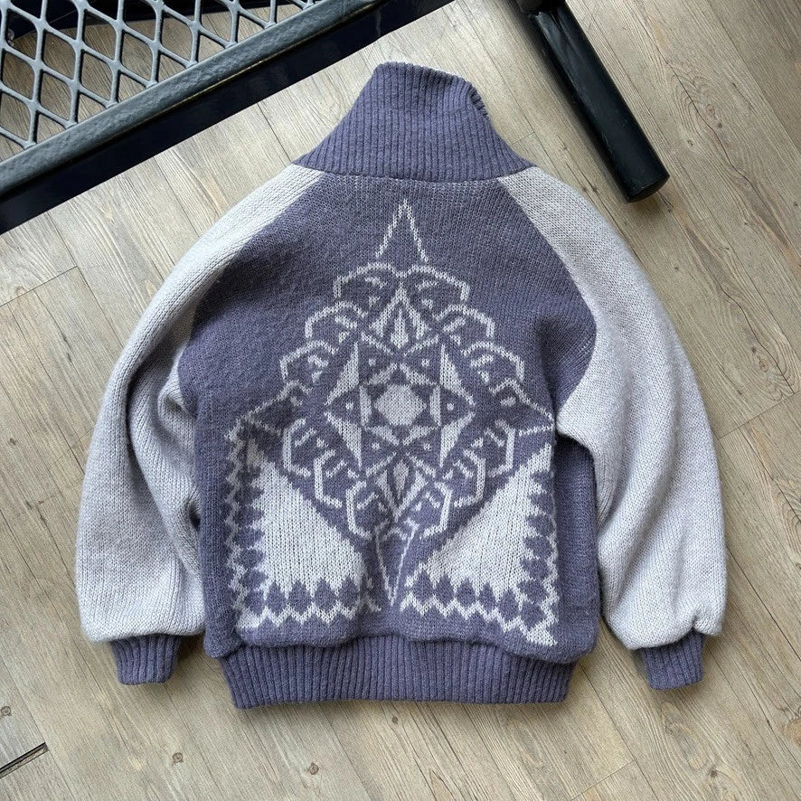 VINTAGE | Alafoss Icewool Nordic Cardigan Knit Sweater Jacket sz S/M