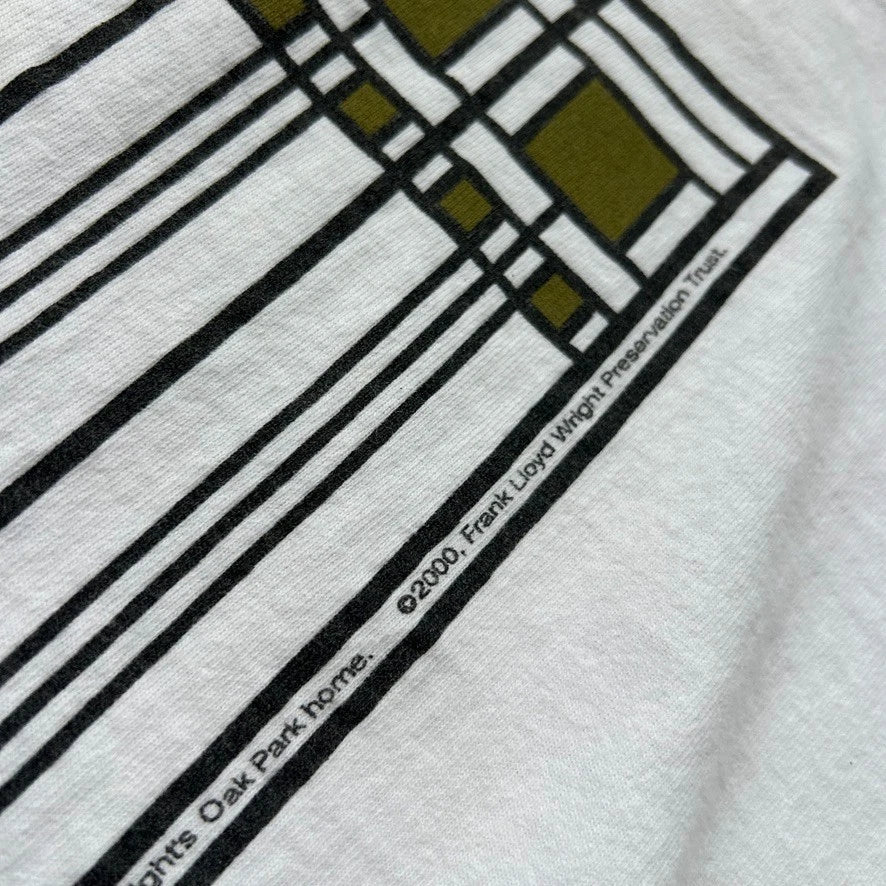 VINTAGE | Frank Lloyd Wright Playroom Art Glass Design T-Shirt sz L