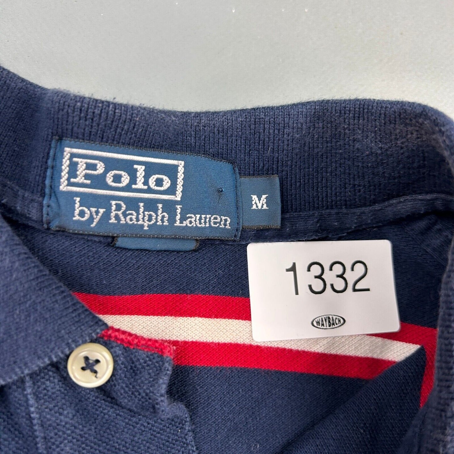 VINTAGE Ralph Lauren Striped Polo Shirt sz Medium Adult