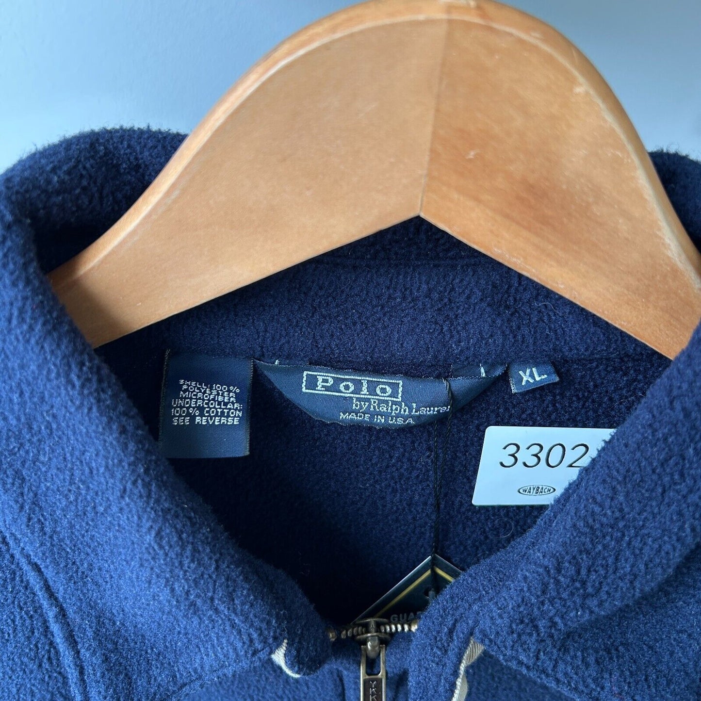 VINTAGE | Ralph Lauren Fleece Polo Harrington Zip Up Sweater sz XL