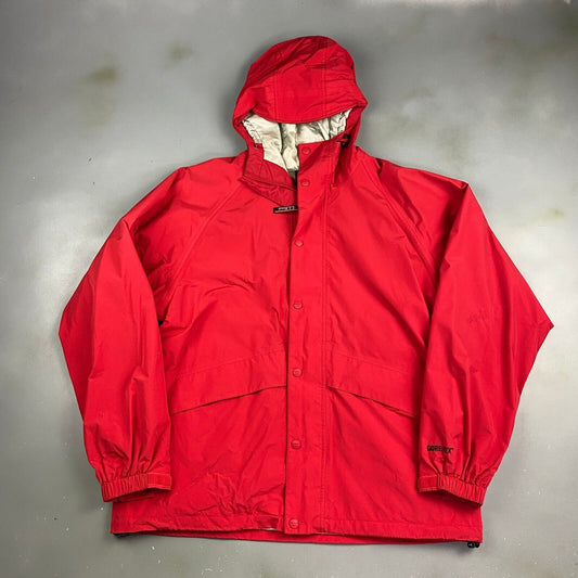 VINTAGE 90s L.L Bean Red Gore-tex Windbreaker Jacket sz Large Adult