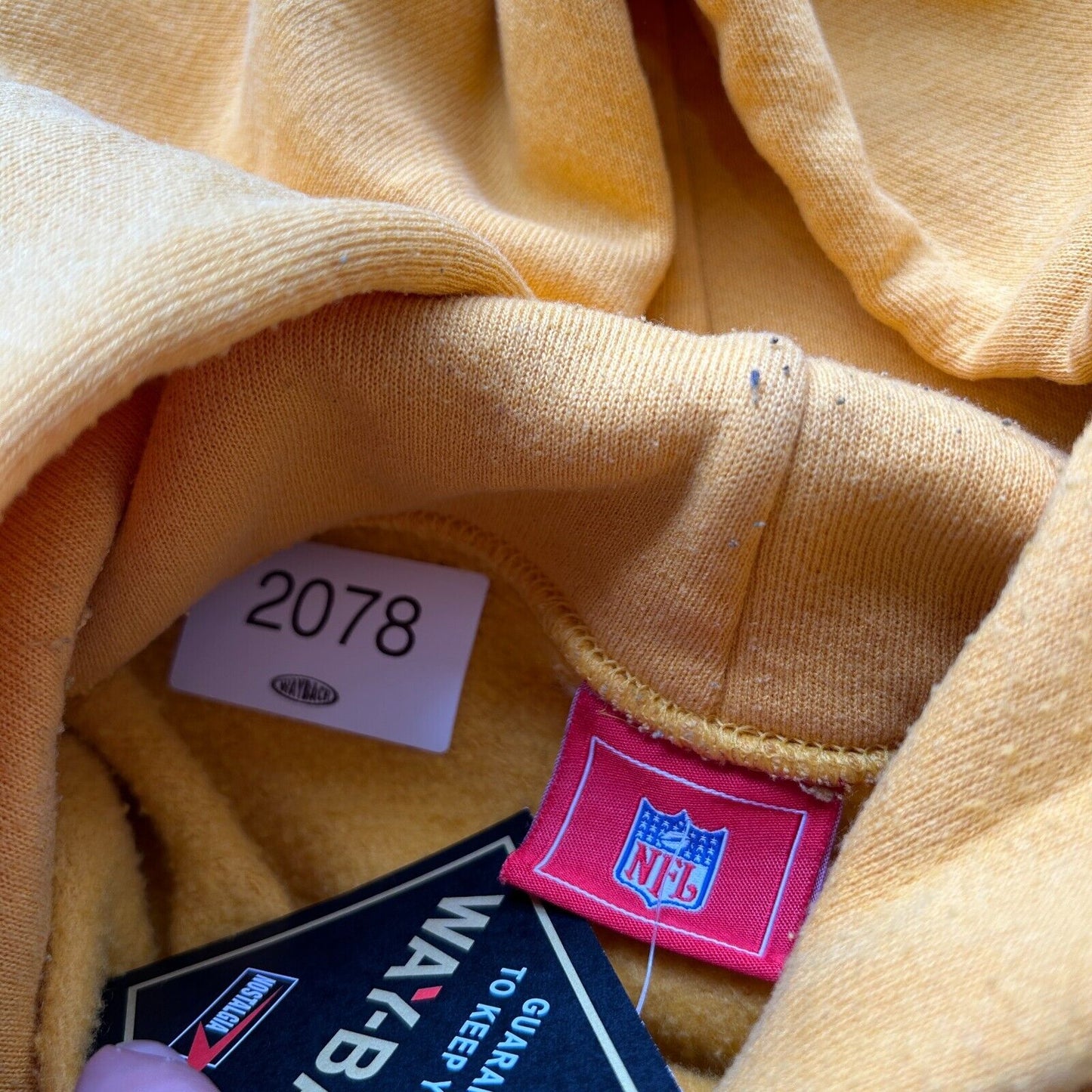 VINTAGE | Pittsburgh Steelers NFL Yellow Hoodie Sweater sz XXL Adult