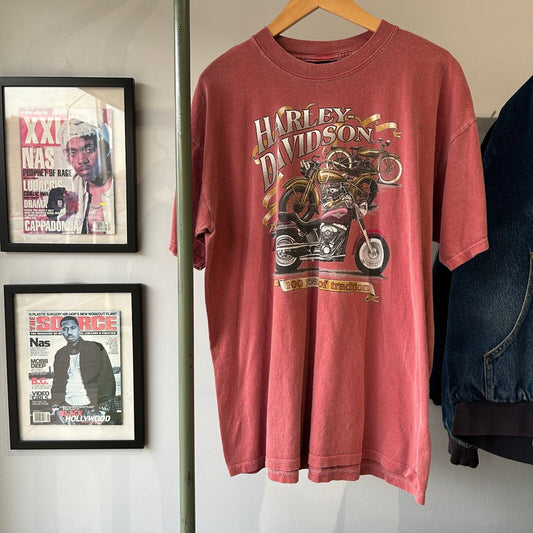 VINTAGE 90s | HARLEY DAVIDSON Thunder Road Canada Biker T-Shirt sz XL Adult