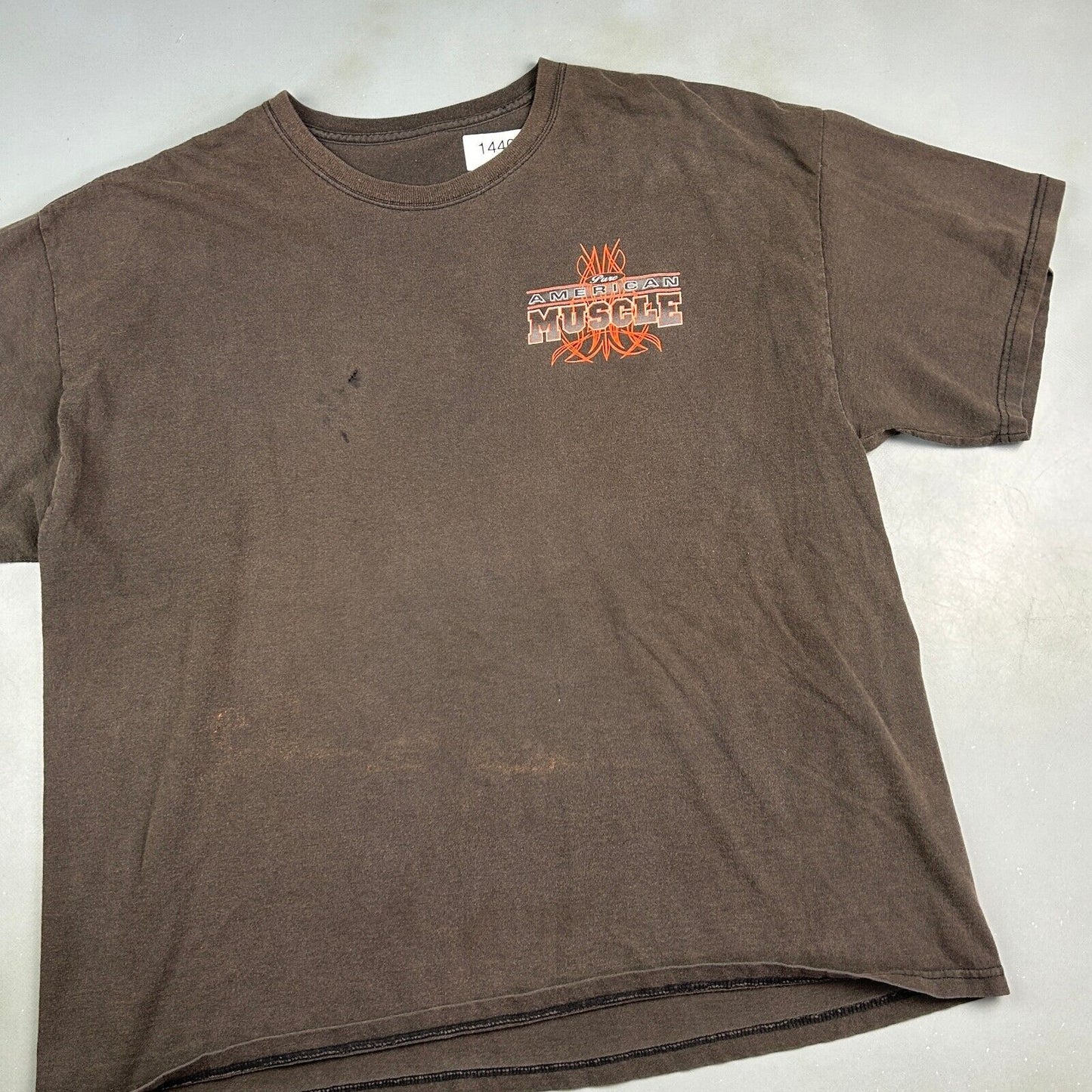 VINTAGE Pure American Muscle Faded Black Car T-Shirt sz XXL Adult