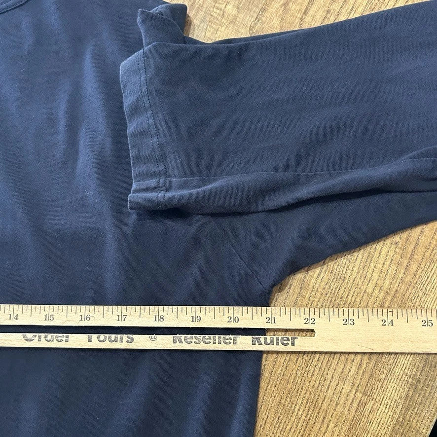 Comme Des Garcons SHIRT | Blank Navy Blue Long Sleeve T-Shirt sz L