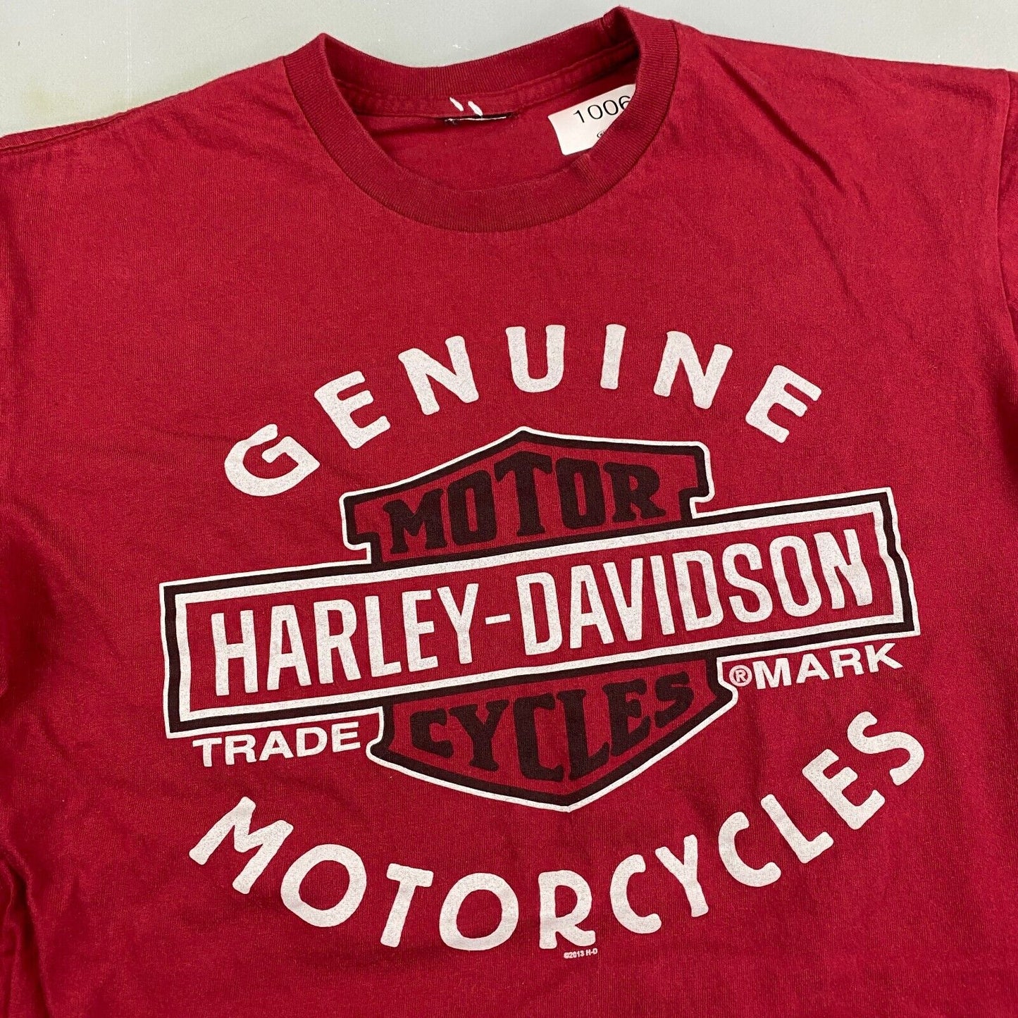 VINTAGE Harley Davidson Mad Boar Texas Biker Red T-Shirt sz Medium Men Adult