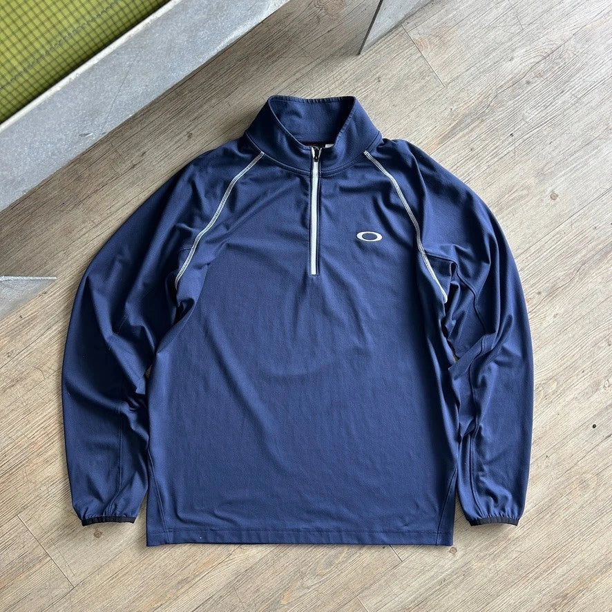 OAKLEY Y2k | O-Hydrolix 1/4 Zip Thermal Long Sleeve Jersey T-Shirt sz M