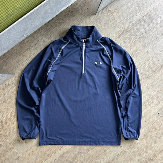 OAKLEY Y2k | O-Hydrolix 1/4 Zip Thermal Long Sleeve Jersey T-Shirt sz M