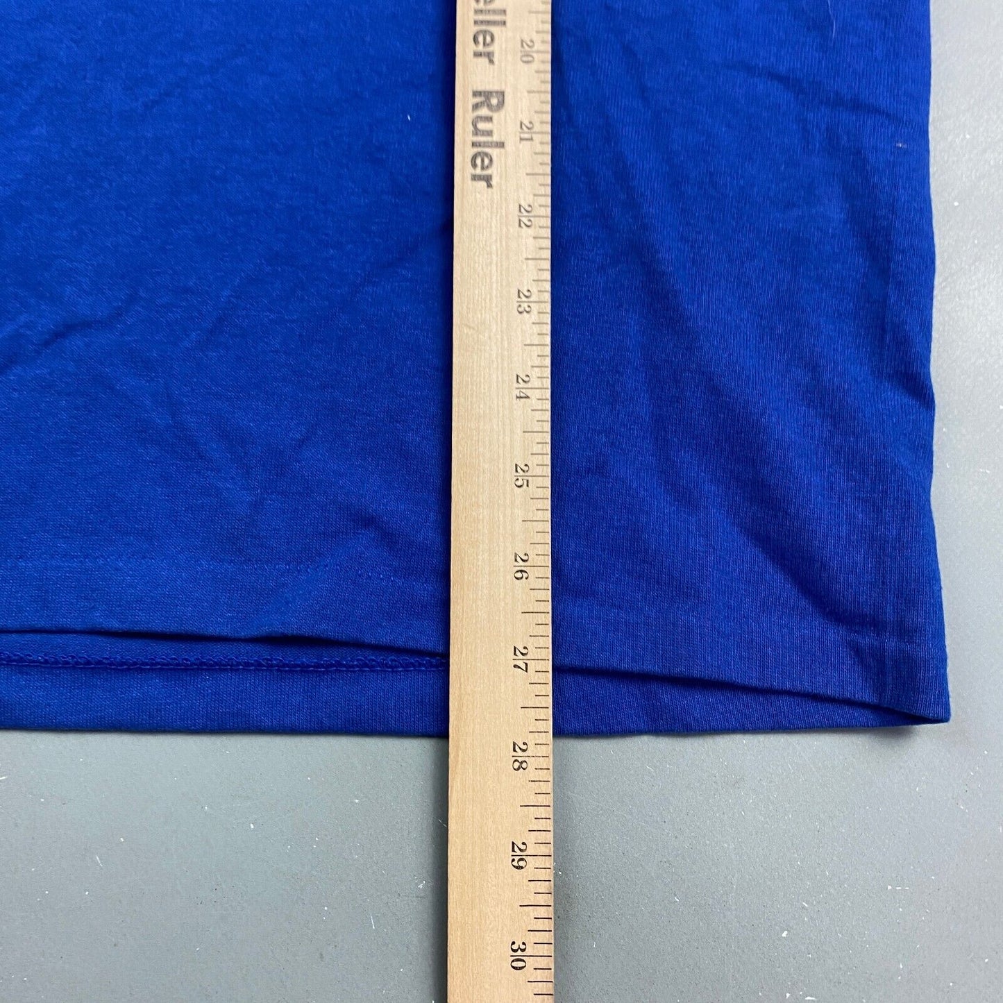 VINTAGE 80s Blank #90 Blue Raglan T-Shirt sz Medium Men Adult