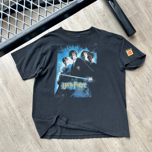 VINTAGE 2002 | Harry Potter & The Chamber Of Secrets Movie Promo T-Shirt sz XL