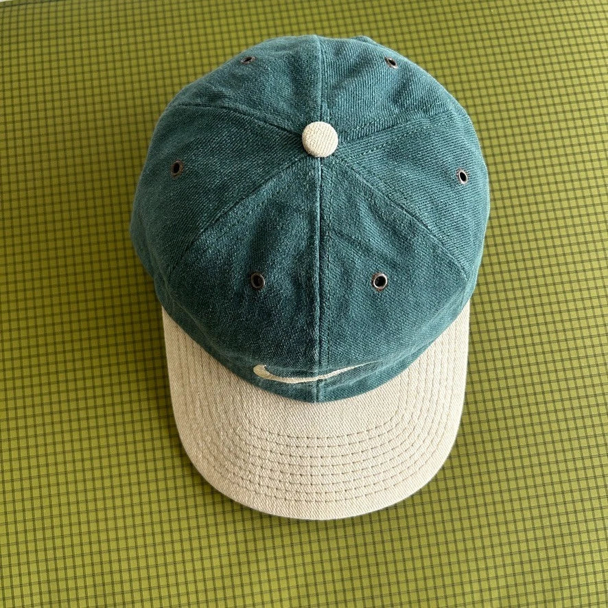 VINTAGE 90s | Nike Two Tone Swoosh Baseball Cap Hat sz S/M