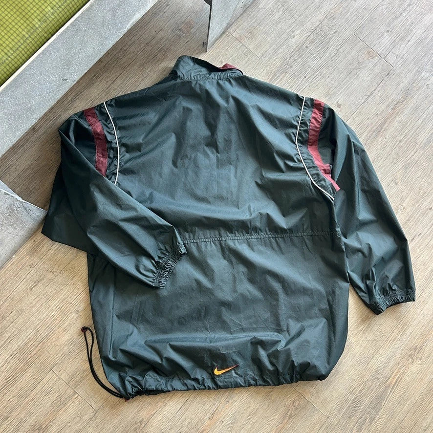 1990s | NIKE Mid Swoosh 1/4 Zip Pullover Windbreaker Jacket sz L