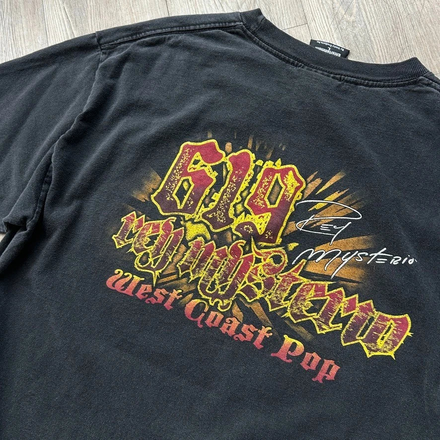 VINTAGE Y2k | Rey Mysterio 619 West Coast Pop WWE Wrestling T-Shirt sz L
