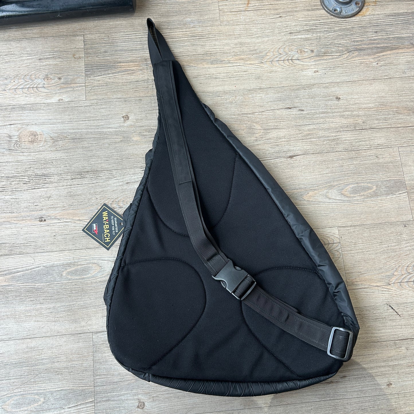VINTAGE | Gap Tri-Pocket Black Nylon Messenger Backpack