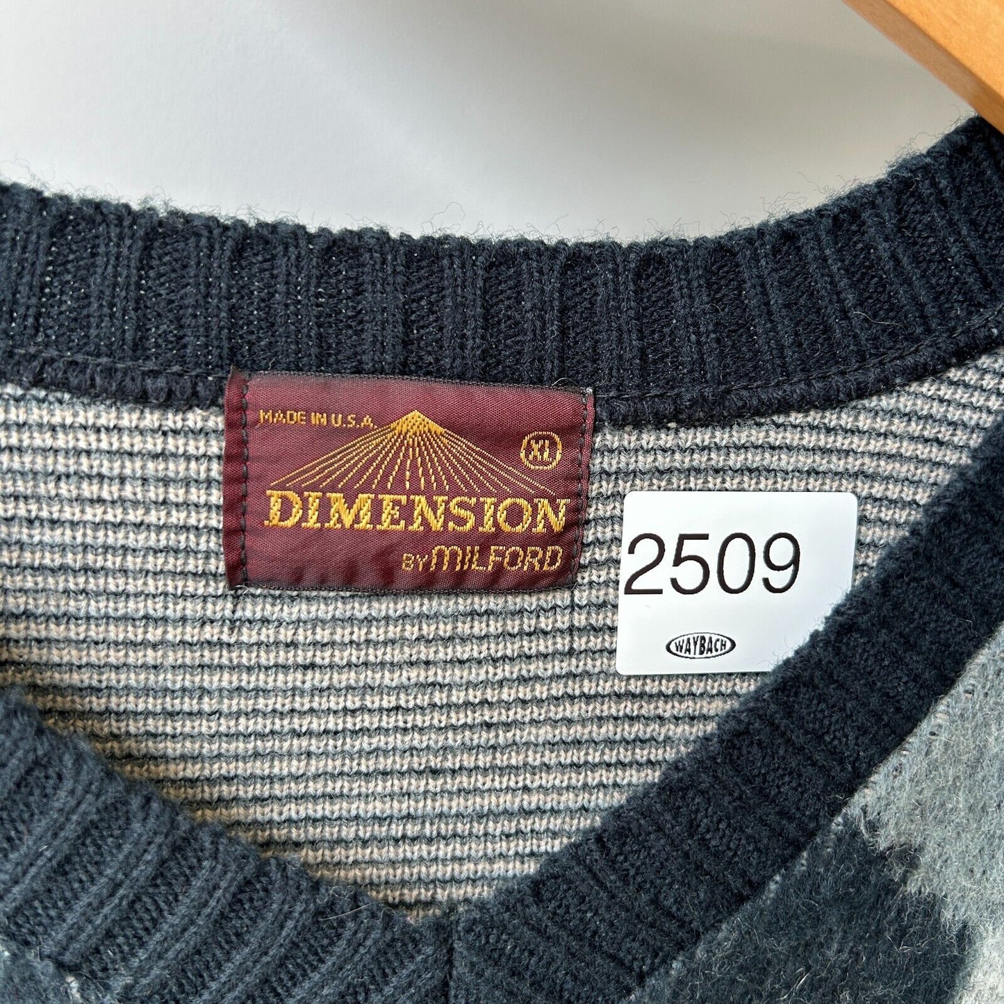 VINTAGE 80s | Dimension Argyle Knit Sweater sz L