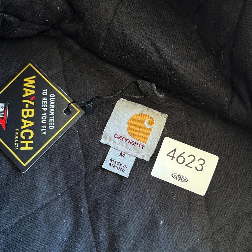 CARHARTT | Vintage Faded Black Hooded Active Jacket sz M/L