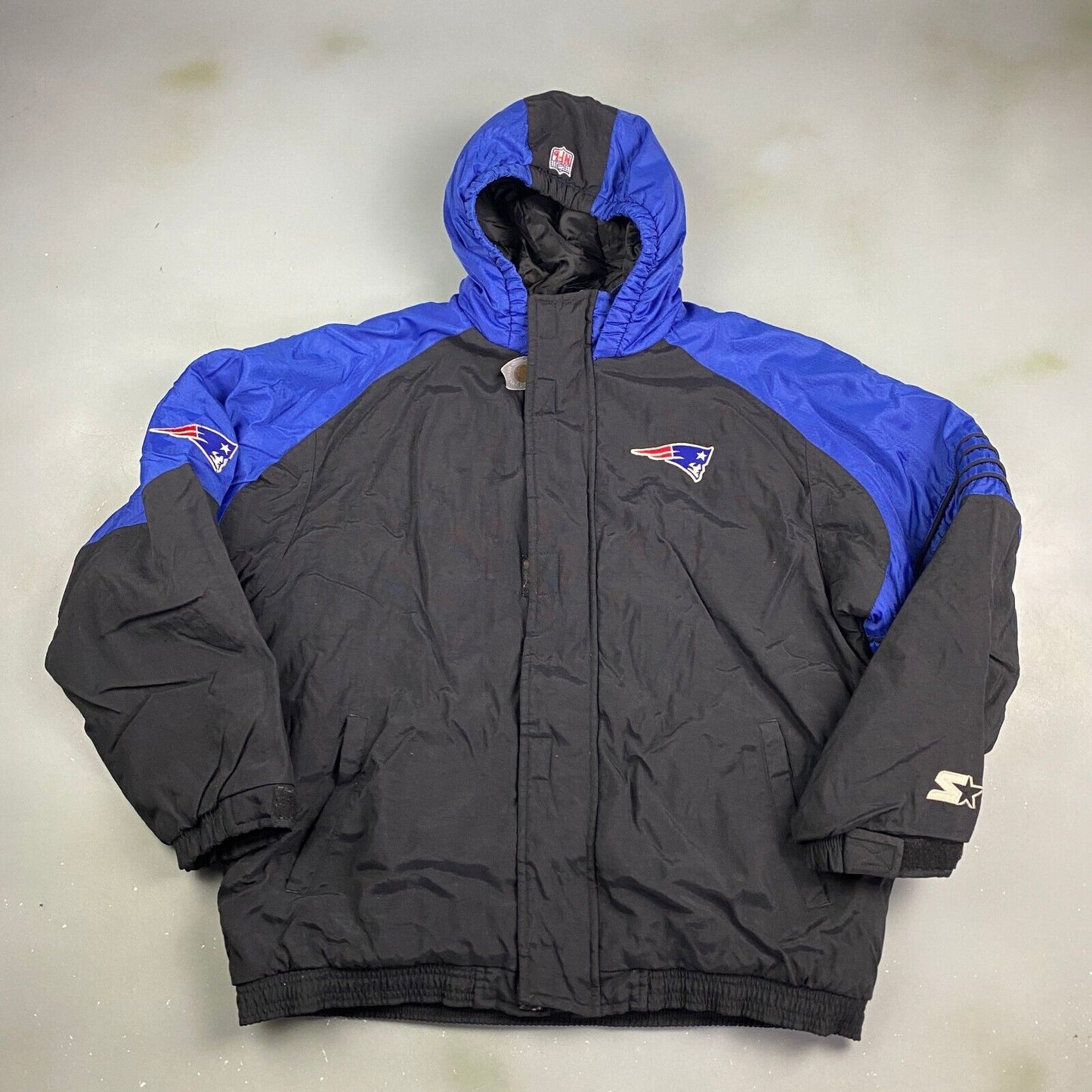 VINTAGE 90s NFL New England Patriots Starter Zip Up Jacket sz XL Men Adult