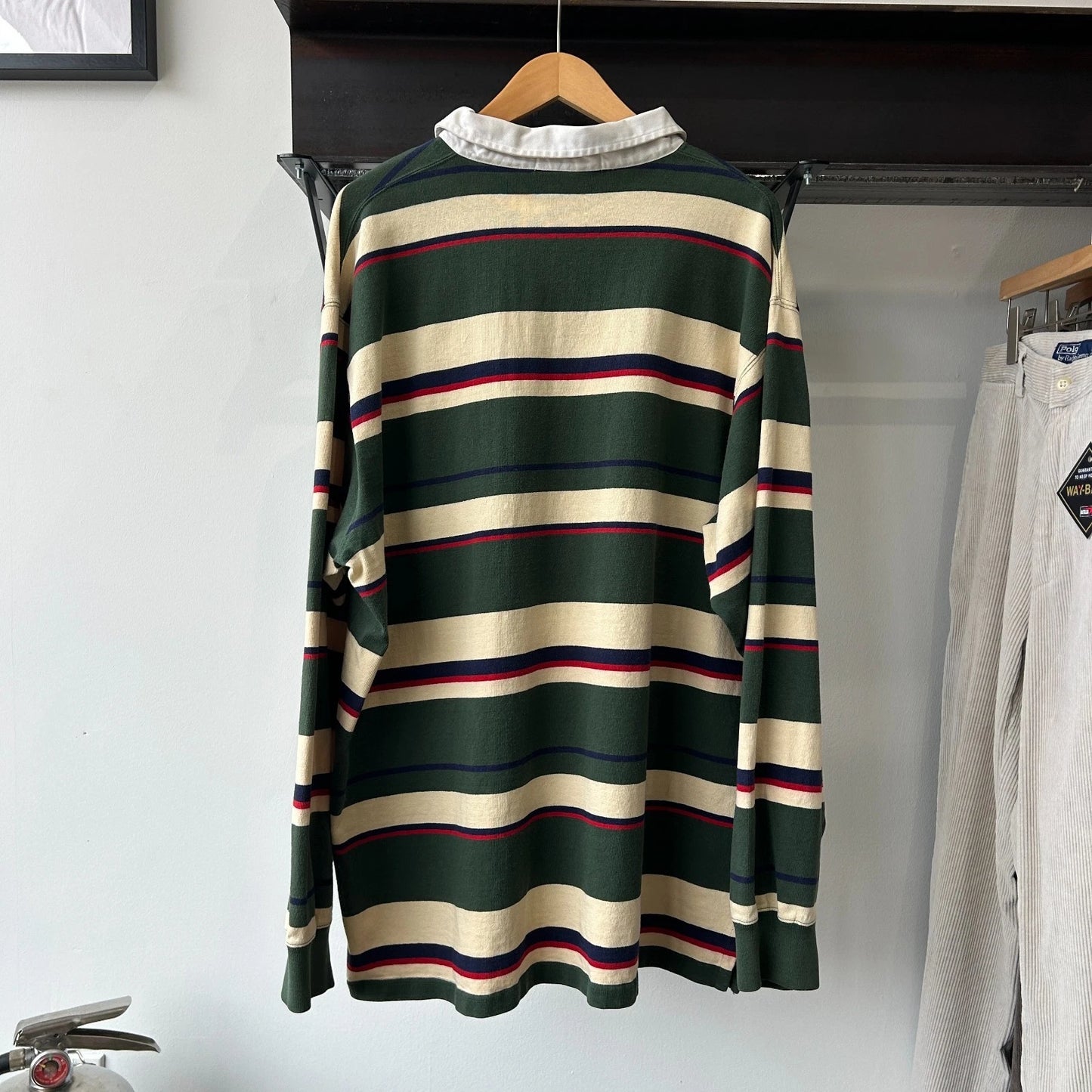 VINTAGE | Polo by Ralph Lauren Striped Sm Pony Rugby Shirt sz XL