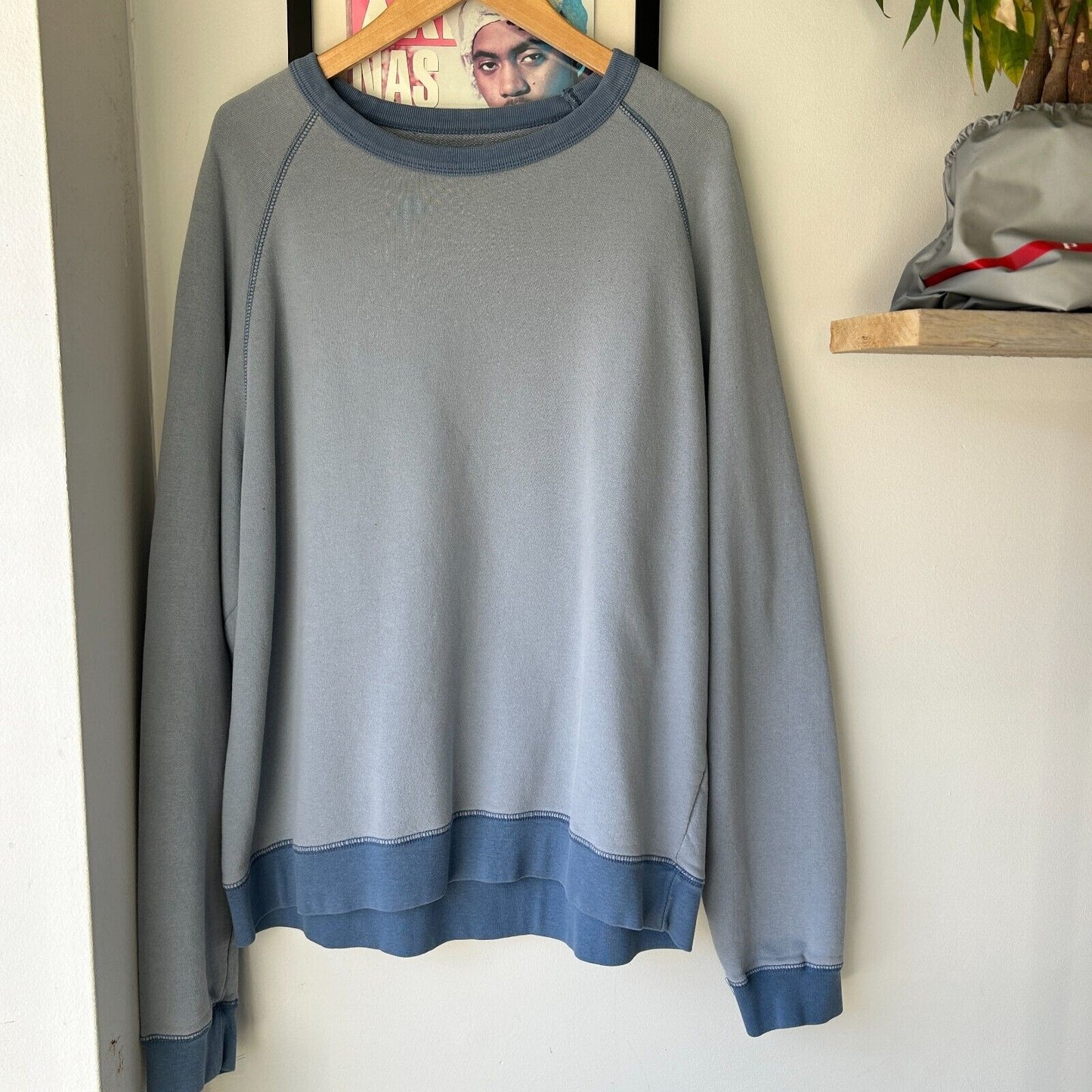 VINTAGE | Gap Blank Blue Crewneck Sweater sz XL