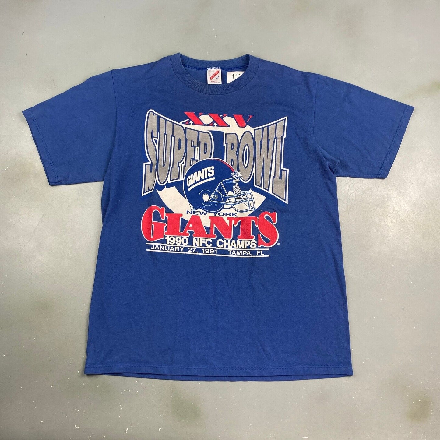 VINTAGE 1990 Super Bowl XXV New York Giants T-Shirt sz Medium Men Adult