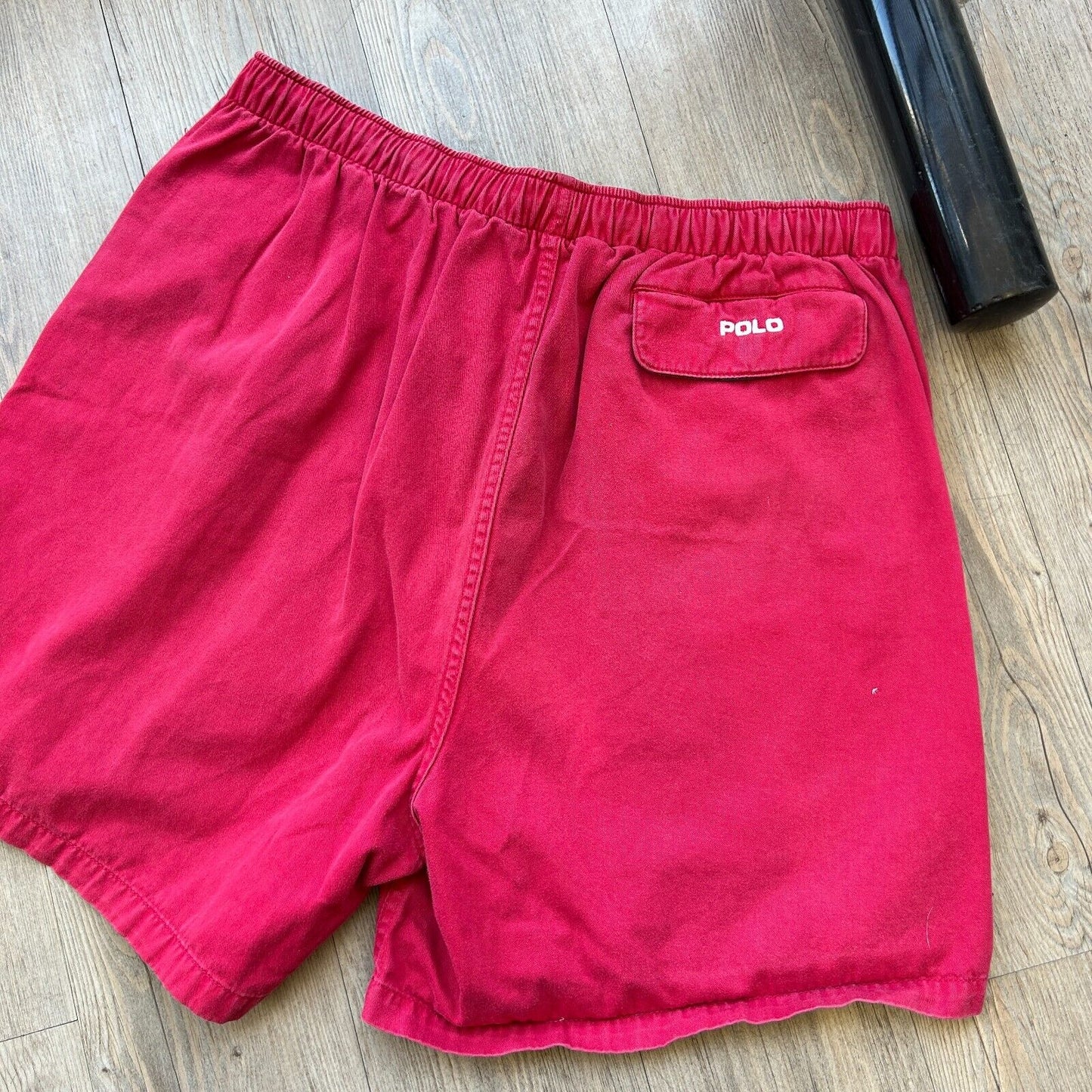 VINTAGE | POLO Ralph Lauren Red Cotton Canvas Shorts sz XL