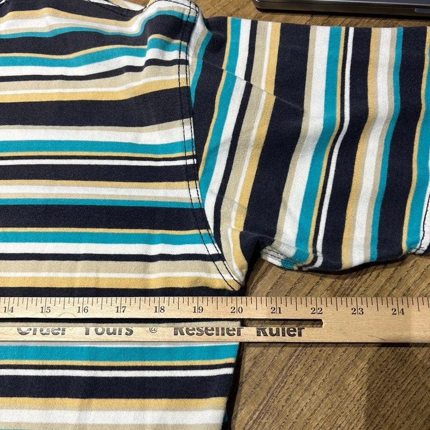 VINTAGE 2005 | Junya Watanabe Comme Des Garcons Man Striped Henley T-Shirt sz L